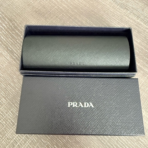 Prada Other - Prada Saffiano Black Leather Sunglasses Case w/ Box